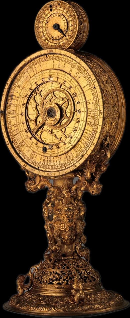 A gilded brass mirror clock